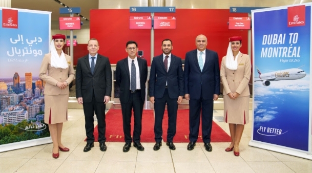 رحلة طيران الإمارات الافتتاحية تقلع من دبي صوب مونتريال